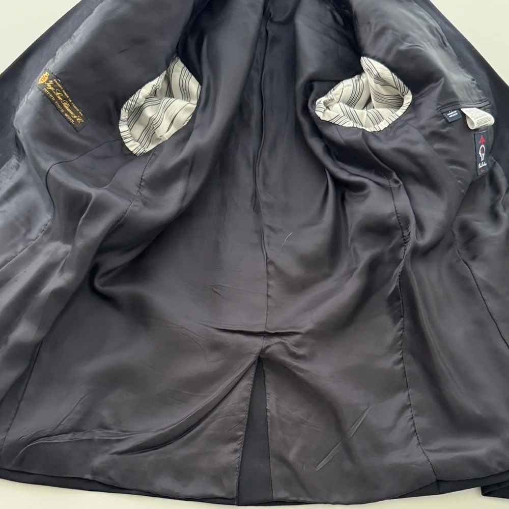 Brooks Brothers Fleece, Boys, Sz 14, 100% Wool, Navy Blazer, w/ Gold Buttons - Picture 8 of 11